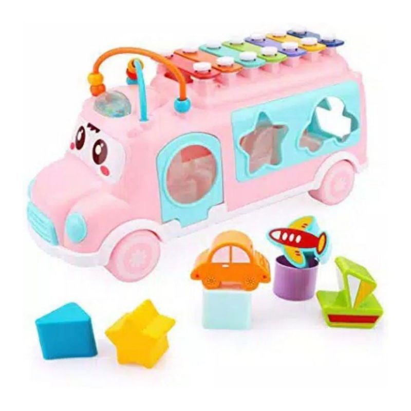 Happy Bus Music Bus Xylophone Mainan edukasi Mainan murah