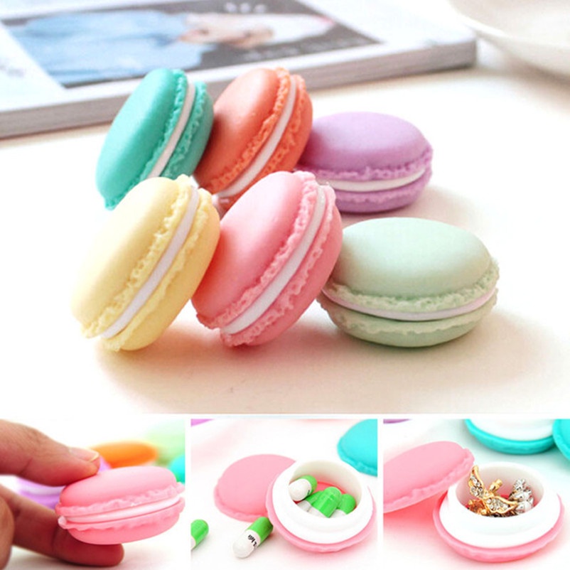 Kotak Penyimpanan Kalung Cincin Anting Bentuk MACARON Mini 4 cm - BUM