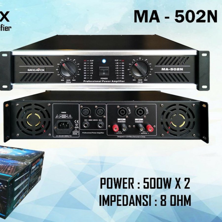 A AMPLI POWER MEGAVOX MA502 ORIGINAL POWER MEGAVOX MA 502