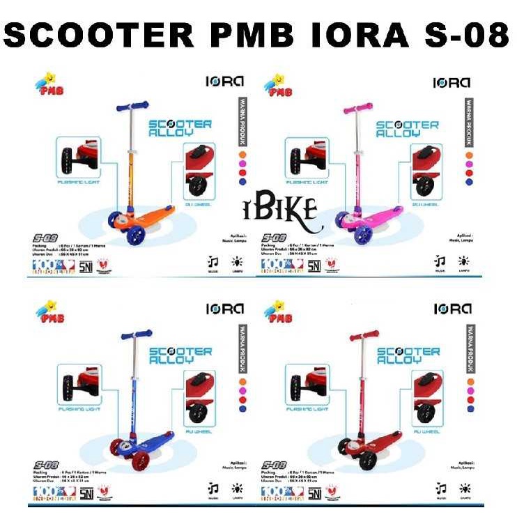 Skuter Scooter Anak Otoped 3 Roda Murah Alloy Garansi SNI PMB S-08 scooter anak dan dewasa termurah