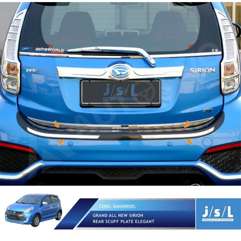 Grand All New Sirion Rear Scuff Plate Exclusive Aksesoris Sirion