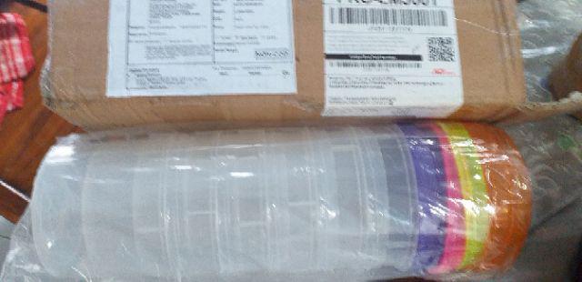 6 Pcs Toples Plastik Drat 1000 Gr/ Toples Anggur/ Toples Plastik Putar/ Toples Bumbu