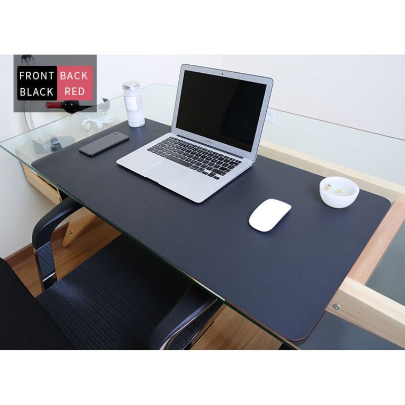 Taffware Mouse Pad LEBAR  Bahan Kulit 40 x 80cm - A47780 - Black/Red