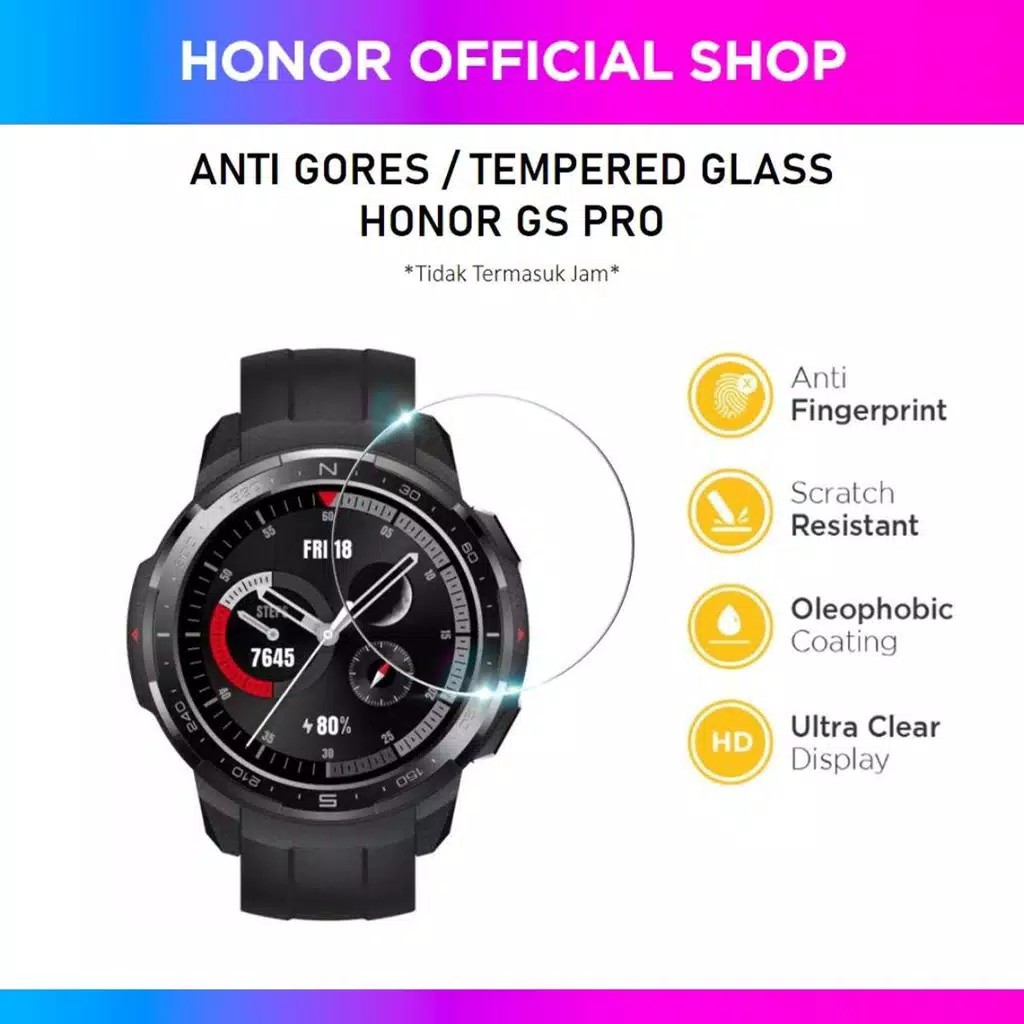 Tempered glass HONOR Watch GS PRO anti gores screen guard kaca