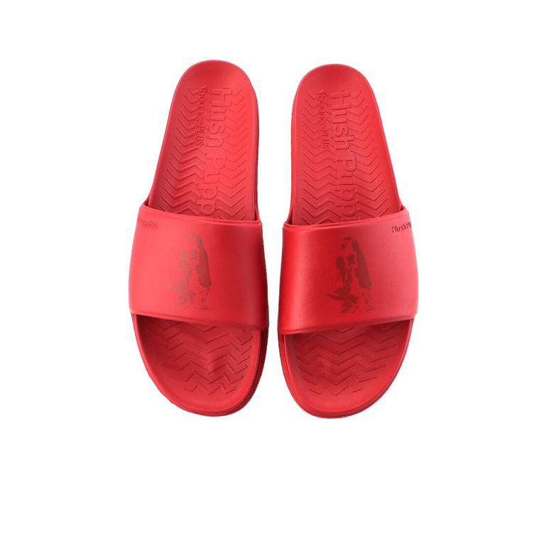 SANDAL SLIDE HUSH PUPPIES PRIA ORIGINAL CASUAL BRANDED MERAH HM15