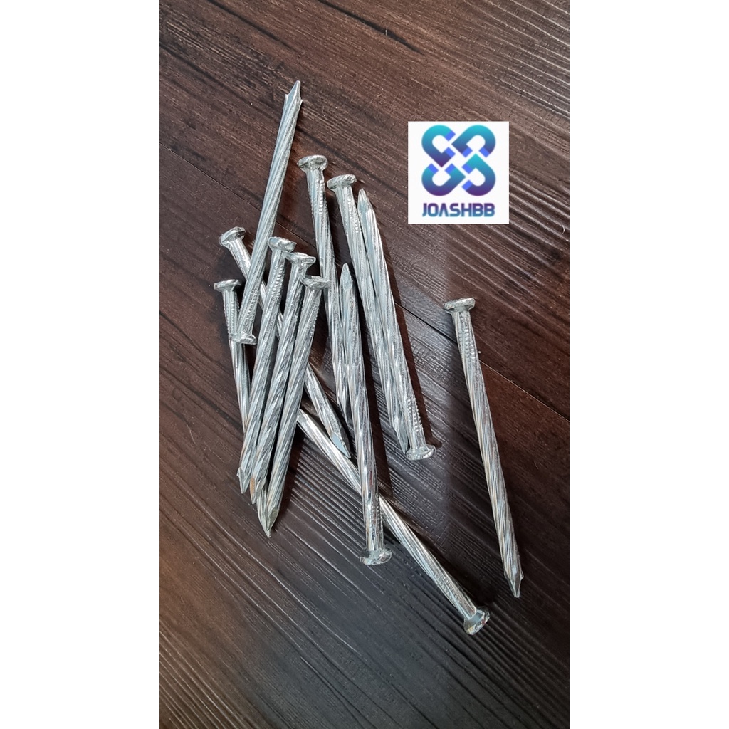 Paku Beton ULIR 450gram PREMIUM  / Concrete Nails Twisted 1&quot; - 4&quot; 450gr