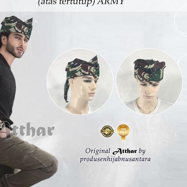 Iket Kepala Full Jawa Sunda Bali, Totopong Udeng Lipat Polos Warna Hitam dan Putih