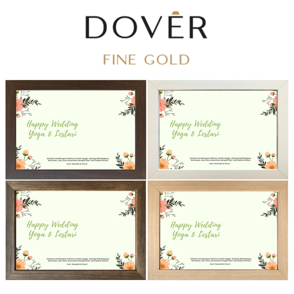 Pigura Bingkai Custom Frame Design untuk Logam Mulia 5R Cocok untuk Hadiah Gift Kado