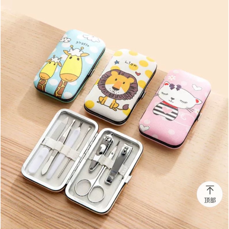 Gunting Kuku Set 7in1 Travel Motif / Manicure Set 7in1