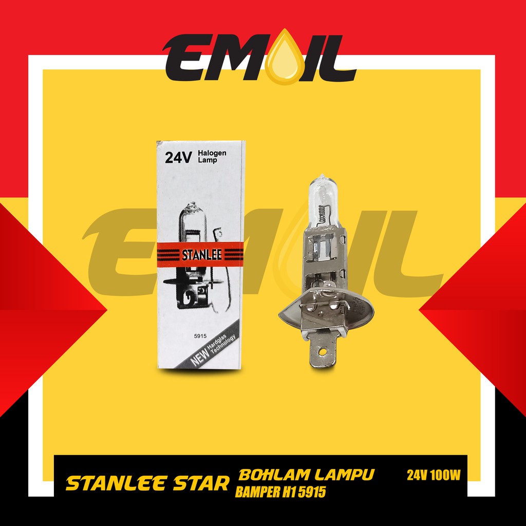 Bohlam lampu bamper / bumber H1 24v 100w 5915 merk stanlee star