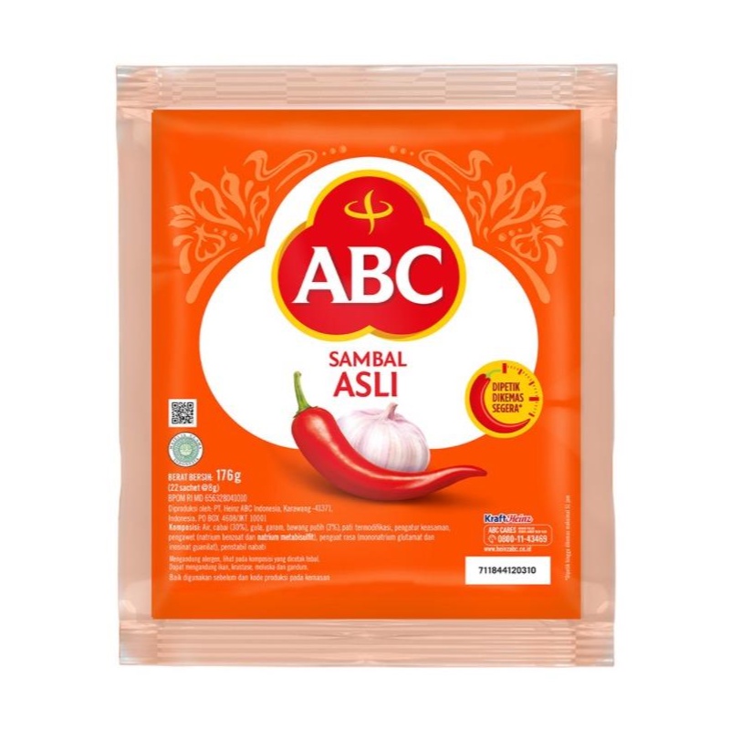

ABC Saus Sambal Sachet 24 x 9g Multipack