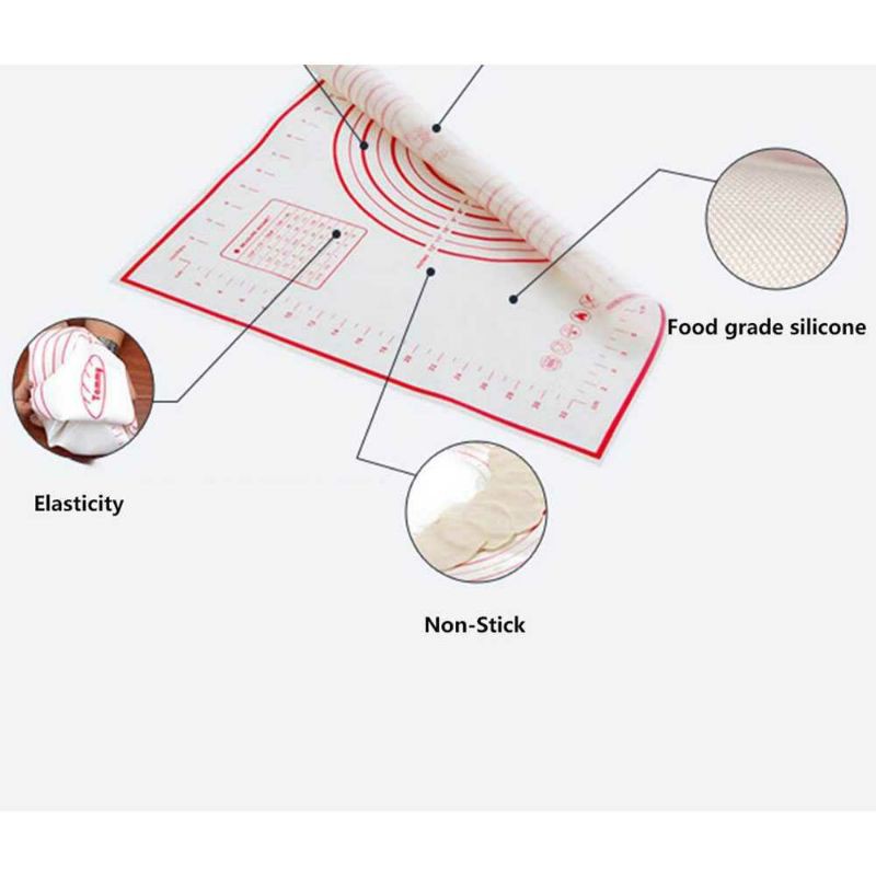 Alas adonan 80x60 Extra Large silmat silpat tatakan fondant cutter spuit 1M rolling 2D scrapper 4B