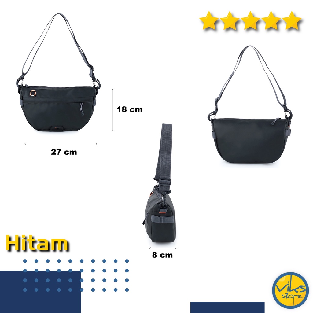 Tas Selempang Pria / Cowok Waterproof Anti Air Sling Bag Elbrus Bahu Multifungsi Original Simpel