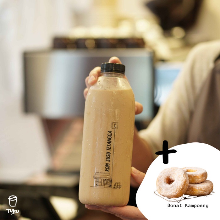 

✨COD✨ TUKU - TUKUCUR Kopi Susu Tetangga 1 Liter - +Donat Kampoeng