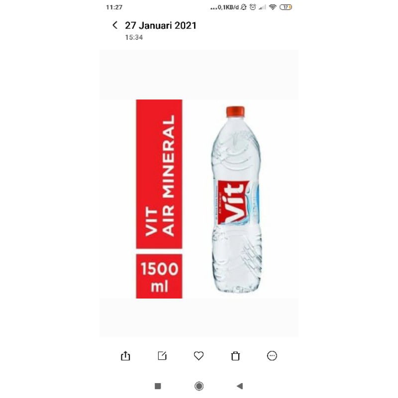 

VIT Air Mineral 1500ml 1 dus isi 12 botol
