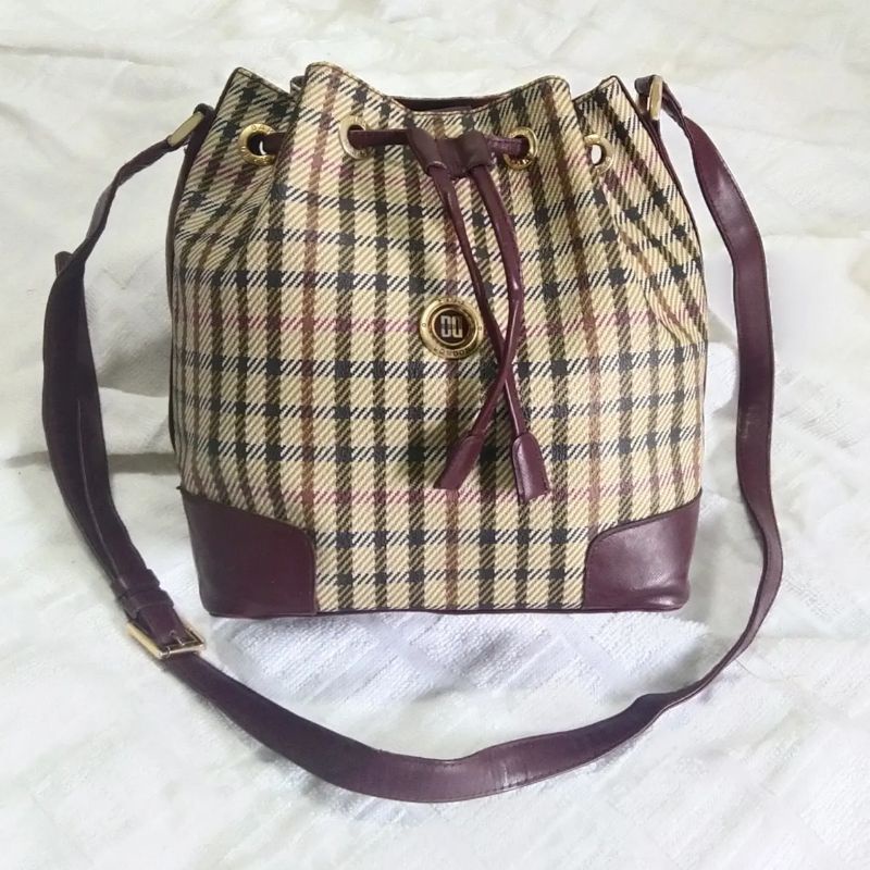 Tas DAKS Authentic Drawstring Serut Original Leather bag