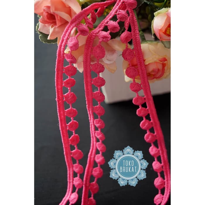 Kain Renda Bordir Giper - Bunga Kecil - 12187 (Lebar -/+ 1 cm)