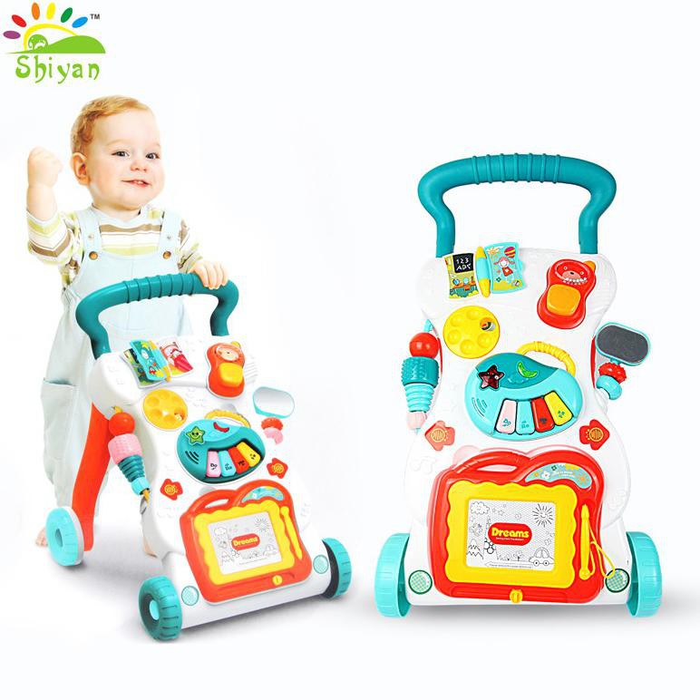 Shiyan mainan  bayi  dorong dorongan baby walker dengan 