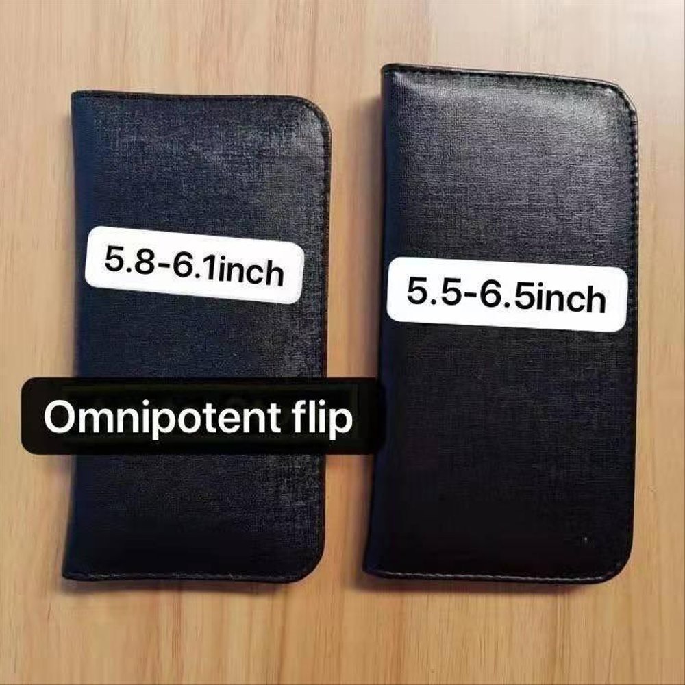 Omnipotent flip dompet wallet case card holder hp universal