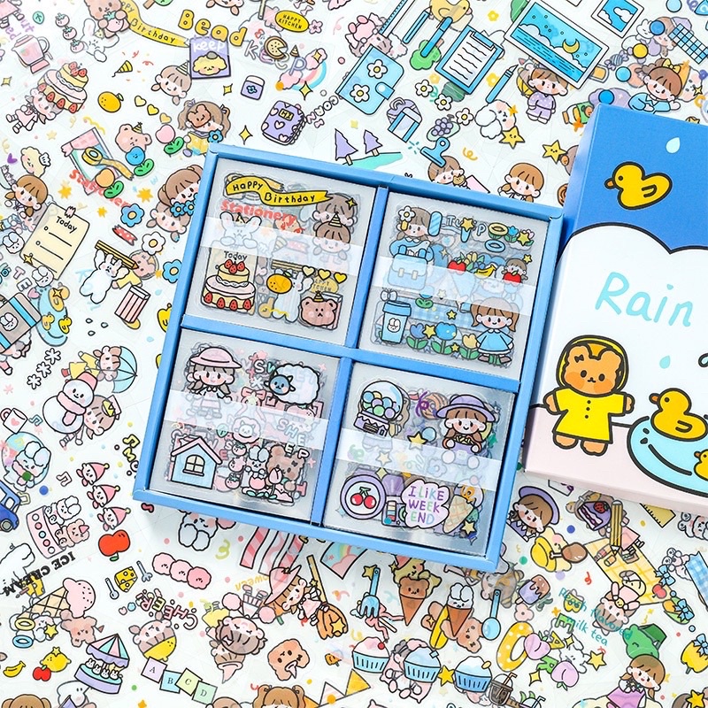 1 Lembar Stiker Aesthetic Tumblr Hp / Stiker Lucu Telado-RAIN PVC