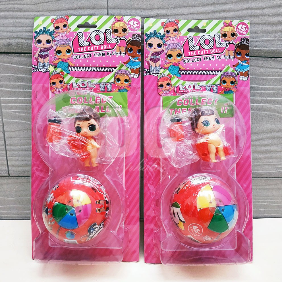 LOL The Cut Doll With 5in1 Surprise Ball Mainan Bola Kejutan Mini Figure LOL