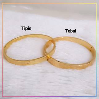 Xuping perhiasan lapis emas gelang  cartier  ukir Shopee 