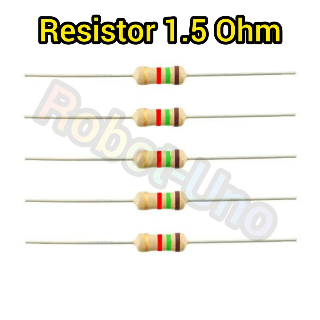 Jual Resistor 1.5 ohm 5% 1/4 Watt x10Pcs | Shopee Indonesia