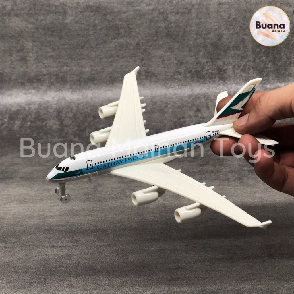 DIECAST AIR PLANE PESAWAT TERBANG BOEING LIGHT SOUND MAINAN ANAK