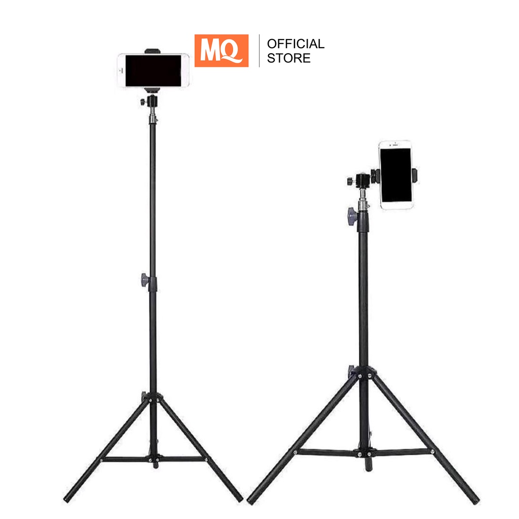 MQ TRIPOD HP 2.1 METER / CAMERA / RINGLIGHT 1.6 METER BAHAN BESI - FREE HOLDER U &amp; BALL HEAD