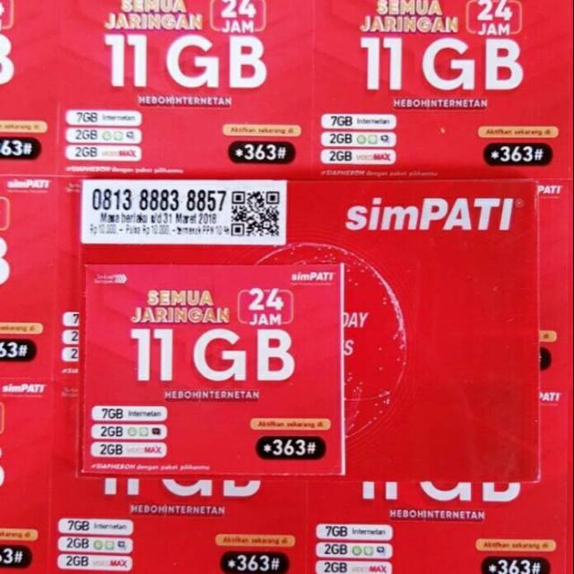 Perdana Kuota Telkomsel Simpati 11GB