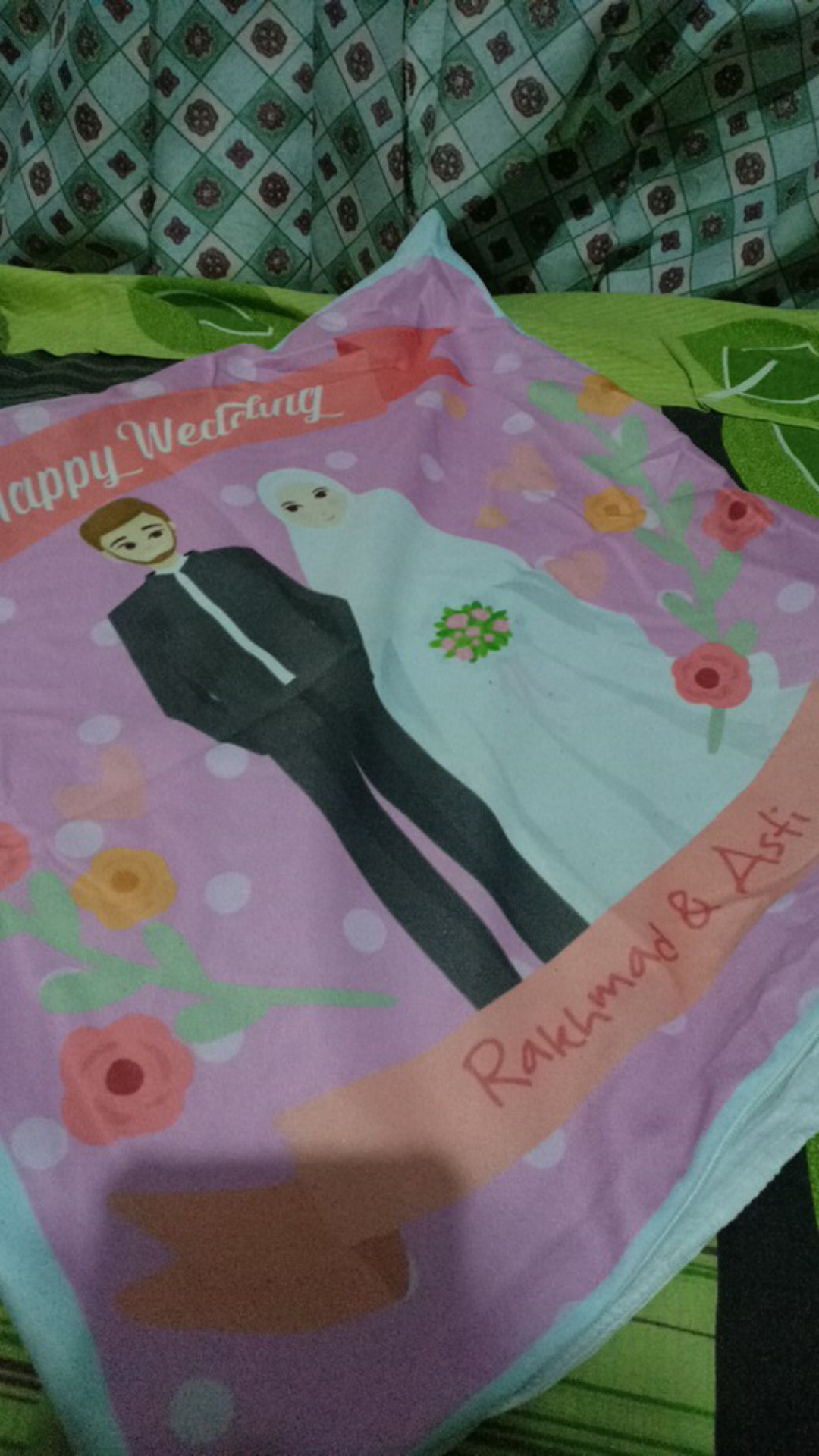 Bantal Custom Wedding Hijab Syari Mewah