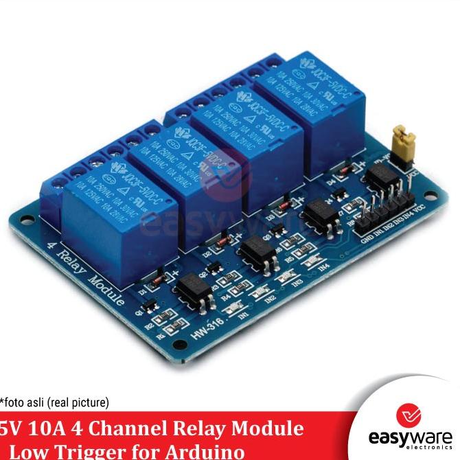RELAY MODULE 4 CHANNEL 5V RELAY MODUL easywa53 Diminati Banget