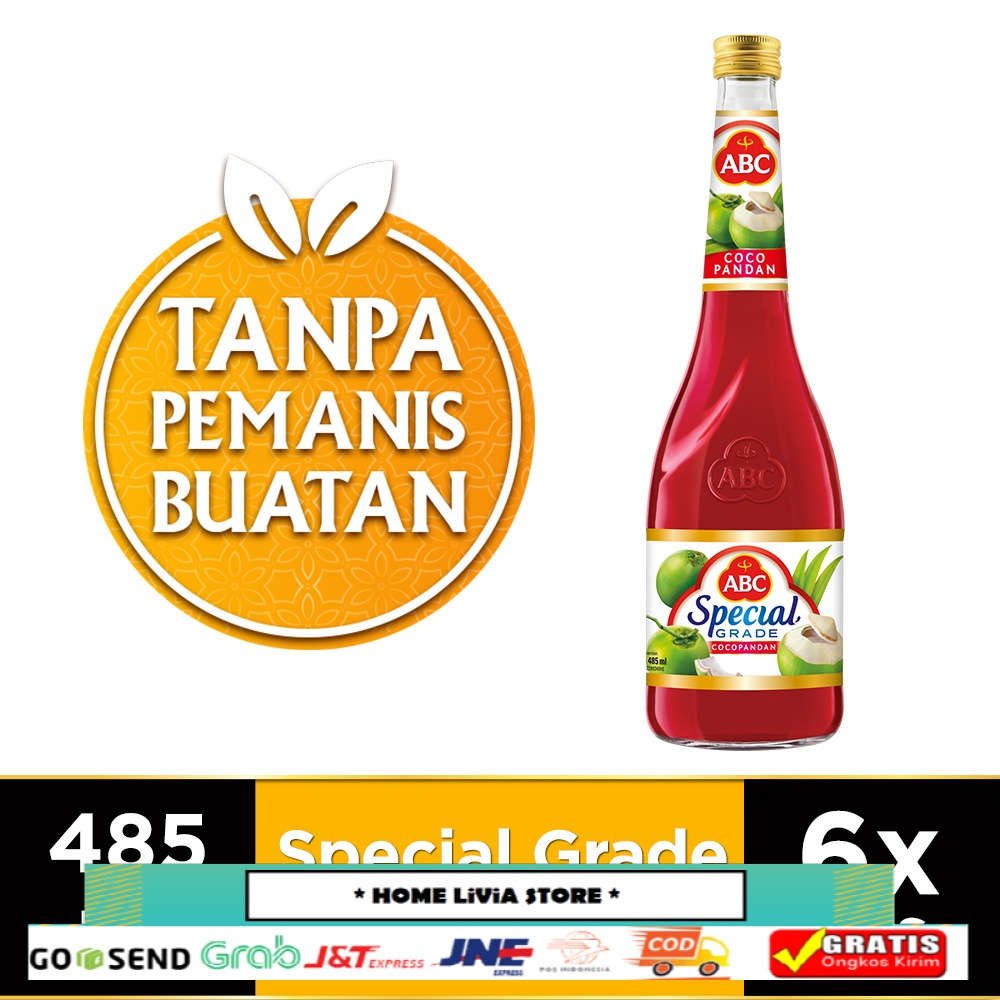 

ABC Sirup Special Grade Cocopandan 485 ml - Multi Pack 6 pcs