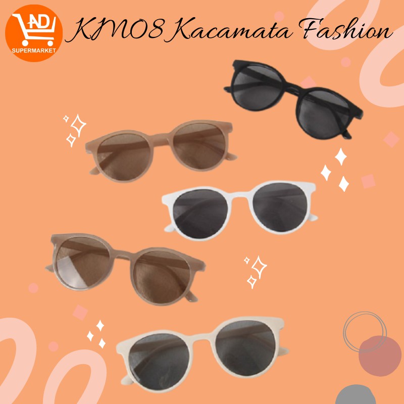 AND / COD / Kacamata Fashion Wanita Korean Fashion Retro Sunglasses Eyewear Impor Berkualitas / KM08