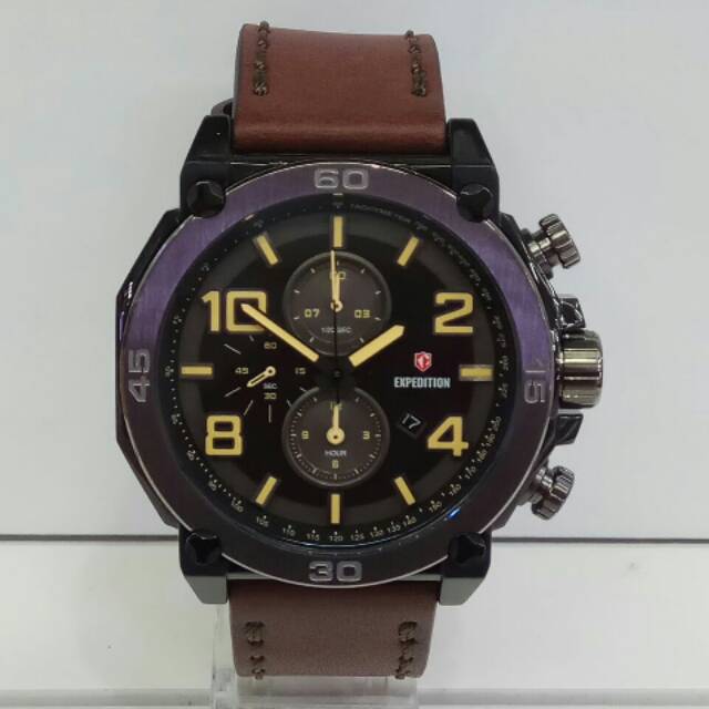 Jam Tangan Expedition e6766 dark brown