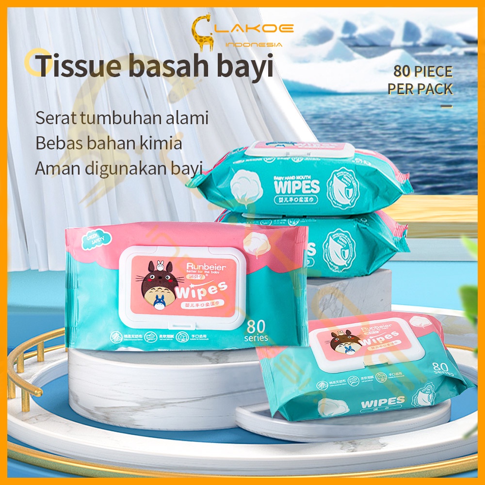 Tisu Basah Bayi 80 Sheet Baby Wipes BPA FREE