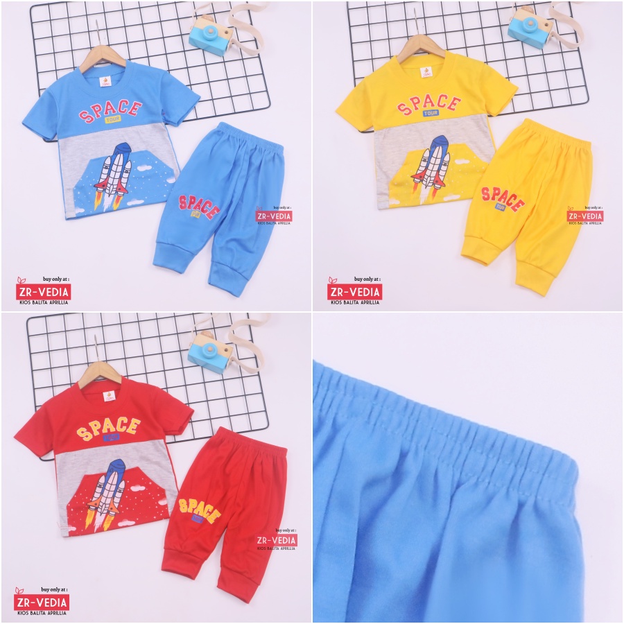 Setelan Pokopow uk 3-18 Bulan / Export Branded Kaos Bayi Laki Laki Baju Karakter Set New Born SNI Import