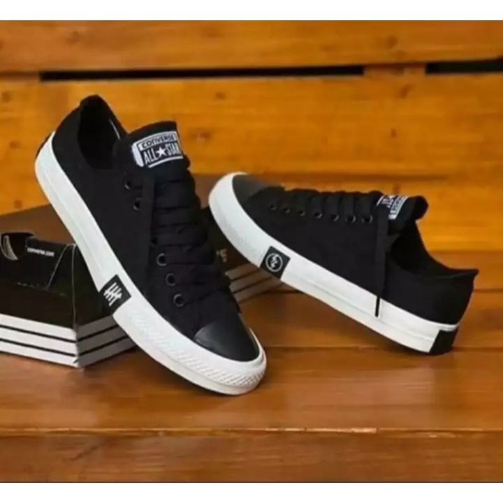 SEPATU PETIR HITAM FLASH Canvas Kerja PRIA WANITA CASUAL TERBARU TERLARIS SEPATU SEKOLAH HITAM LOW