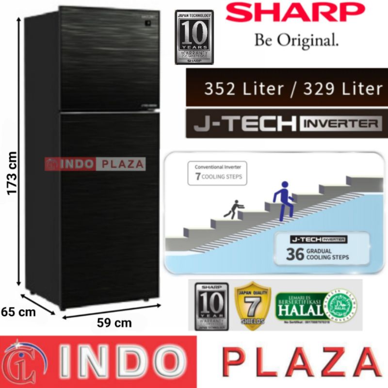 KULKAS SHARP 2 Pintu INVERTER SJ-456GI-MK