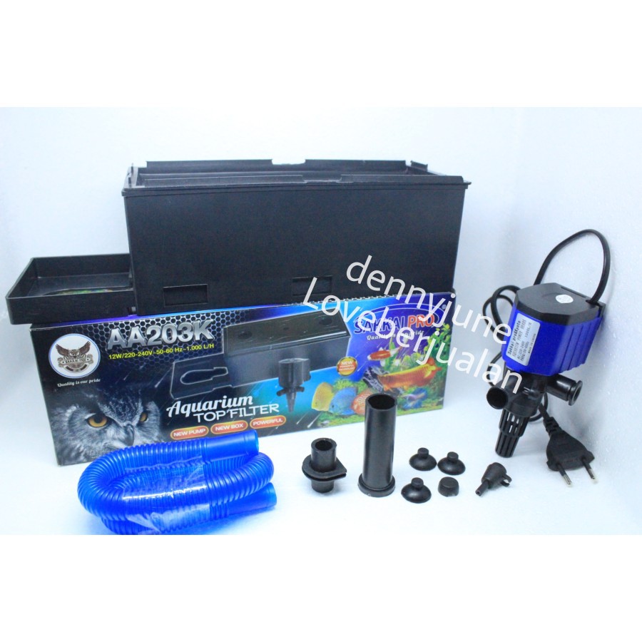 Sakkai Pro AA203K Top Filter Aquarium Pompa Air Filter Akuarium