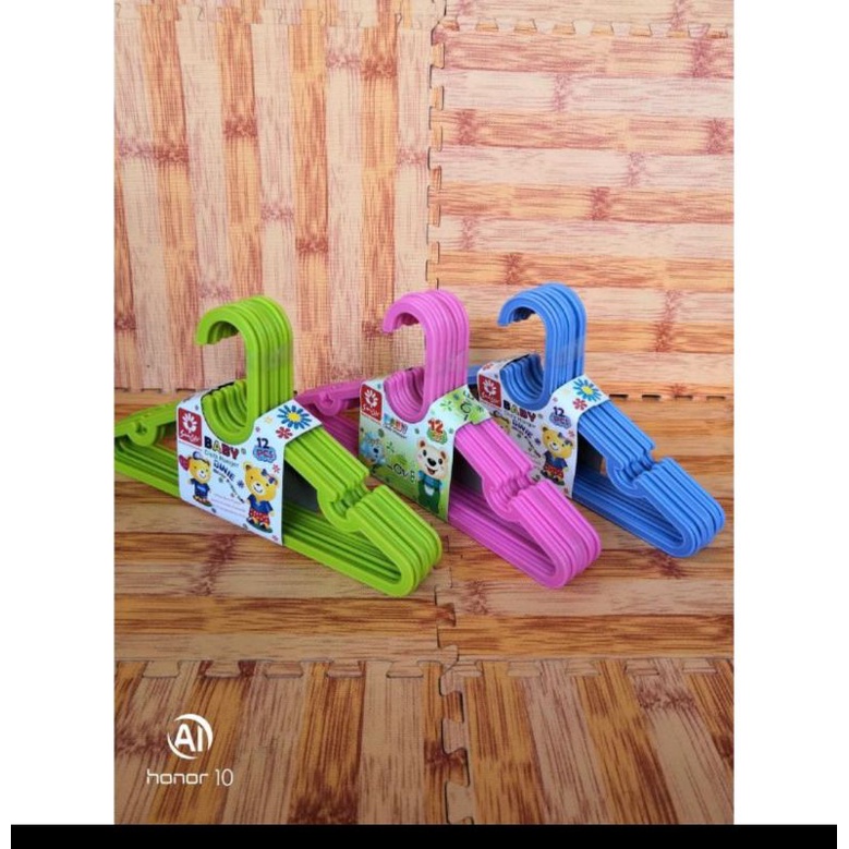 12pcs HANGER BABY/GANTUNGAN BABY SUNLIFE PLASTIK PAKAIAN UNTUK  ISI 12 PCS