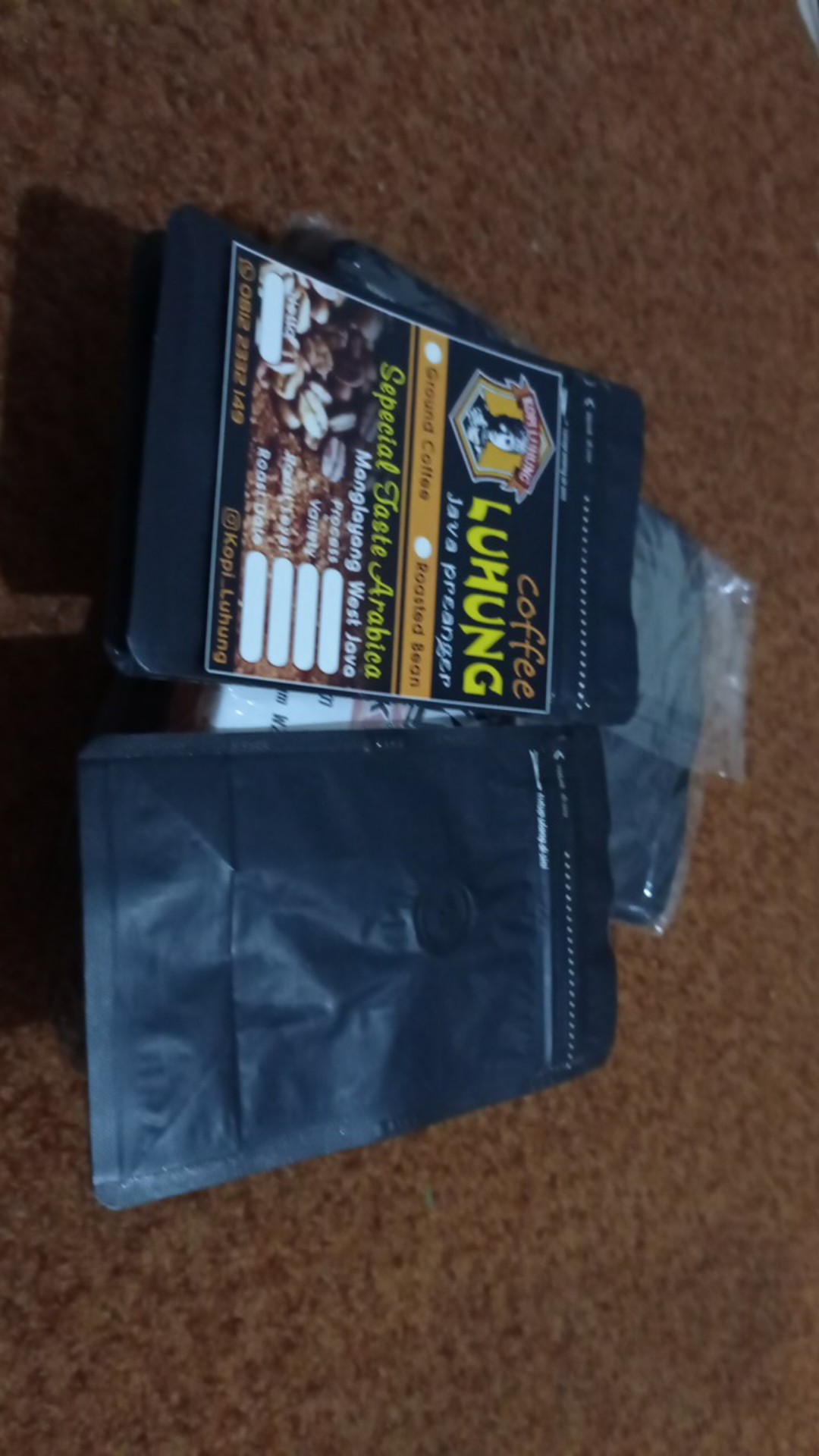 100 Pcs Gusset Flatbottom Hitam Doff 250z - Standing Pouch Biji Bubuk Kopi 100gr