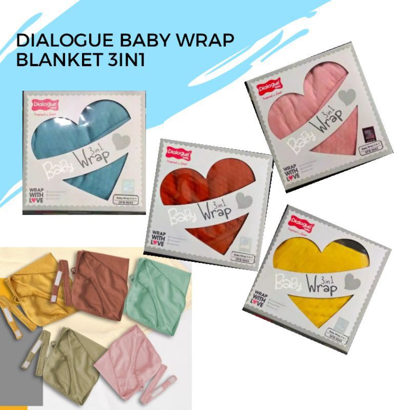 Selimut Bayi Karakter Multi Fungsi Dialogue Baby Wrap 3 in 1 DFB 0043 Lembut 3 Fungsi