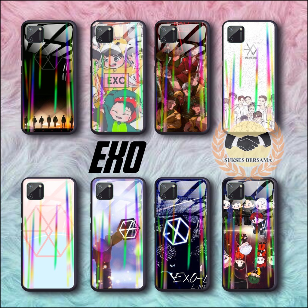 BSB605 Case softcase gambar EXO back case glass aurora oppo a3s a31 a7 f9 a5s a71 a83 f1s f5 f7 a91