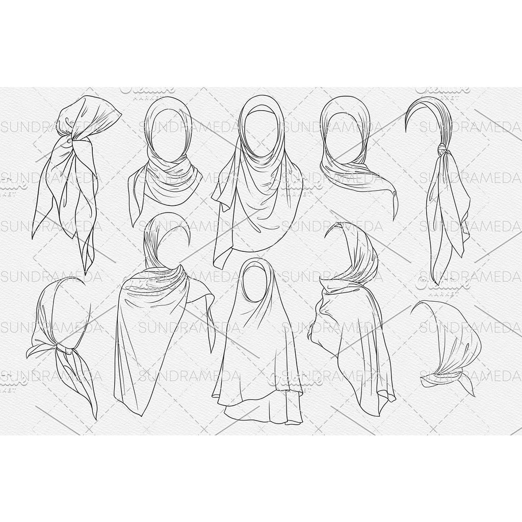 Procreate Brush - Hijab &amp; Headwear Procreate Brush Stamp