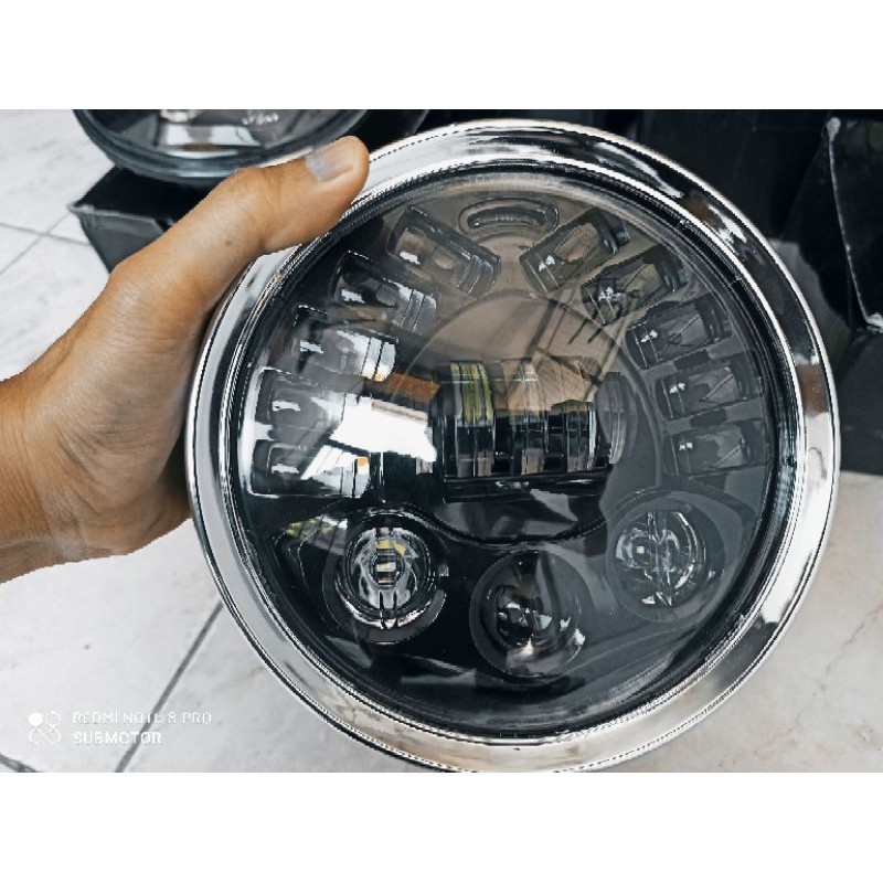 Lampu daymaker 7 inch 19 led + batok