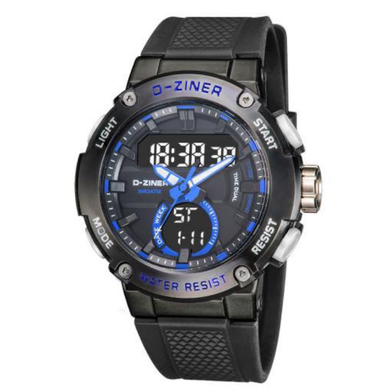 JAM TANGAN PRIA ORIGINAL DZINER 8279 DUAL TIME