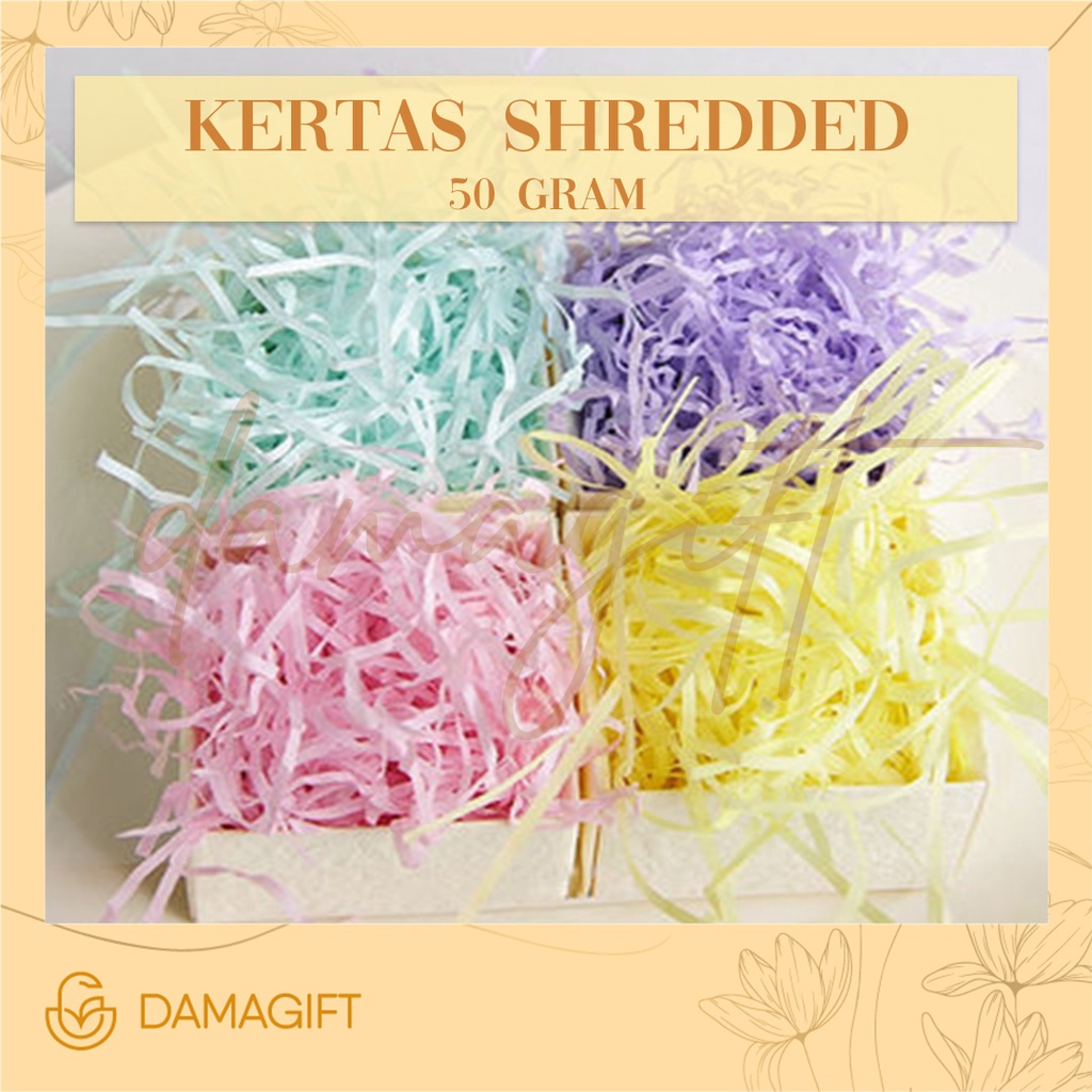 

[40 Gram] Kertas Cacah / Shredded Paper / Kertas Serut untuk isian box gift / hampers / kado