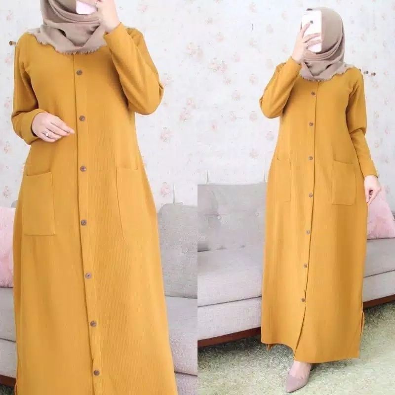 Gamis remaja Pesta Mewah Kekinian Premium Jumbo Syari Wanita Terbaru 2021 Polos Hitam Putih Modern