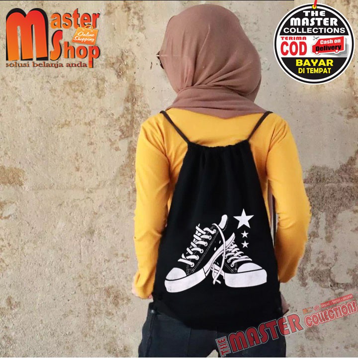 Tas Serut Sepatu / Drawstring / Tas Tali / Tas Stringbag Gym Olahraga ( MURAH BISA COD )